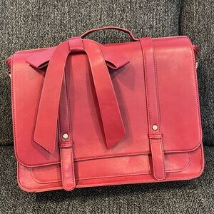 ECOSUSI Briefcase Messenger Backpack PU Vegan Leather